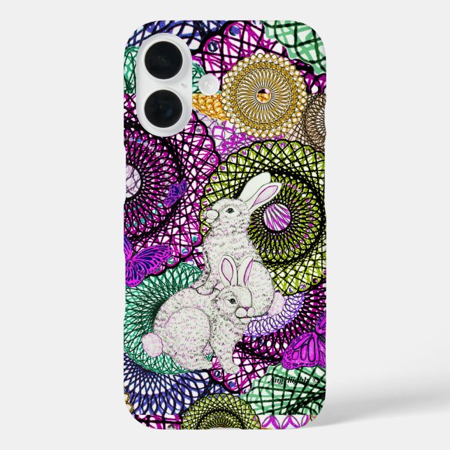 Überreichliche Kaninchen iPhone 16 Hülle (Rückseite)