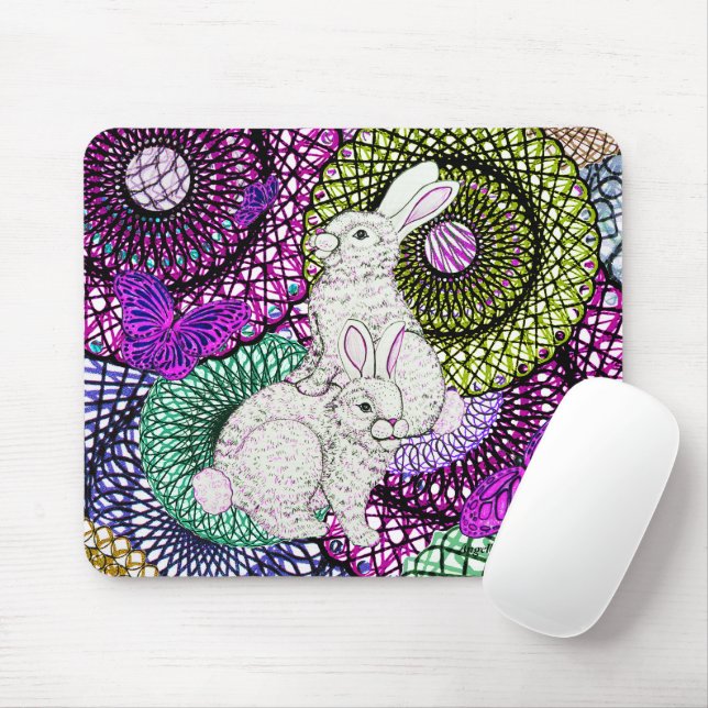 Überreichliche Kaninchen Mousepad (Mit Mouse)
