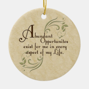 Überreichliche Möglichkeiten zur Affirmation Orn Keramikornament