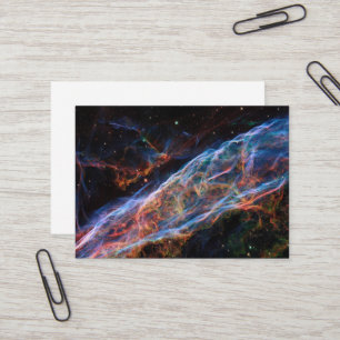 Überreste der Supernova Veil-Nebel Hubble-Teleskop Visitenkarte
