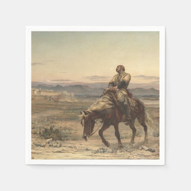 Überreste einer Armee (von Elizabeth Thompson) Serviette (Vorderseite)