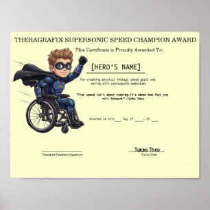 Überschall-Geschwindigkeits-Champion-Auszeichnung Poster