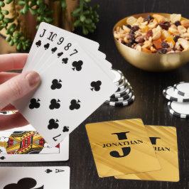 Überschneidende anfängliche Buchstaben-Name-Typogr Spielkarten