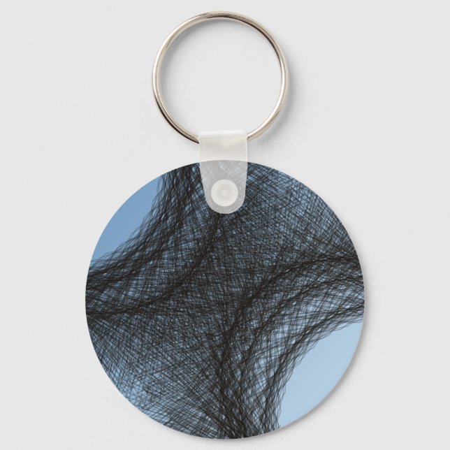 überschneidene dunkle Kreise Schlüsselanhänger (Vorderseite)