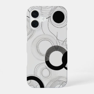 Überschneidung von Circles Line Art iPhone 16 Hülle
