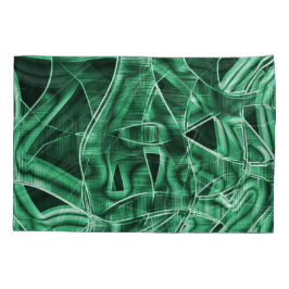 Überschneidungen und Kreuzungen von grünen Acrylat Kissenbezug