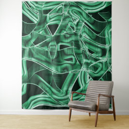 Überschneidungen und Kreuzungen von grünen Acrylat Wandteppich