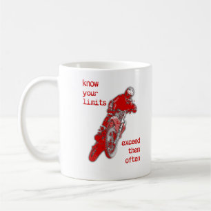 Überschreite Deine Grenzen Dirt Bike Motocross Tas Kaffeetasse