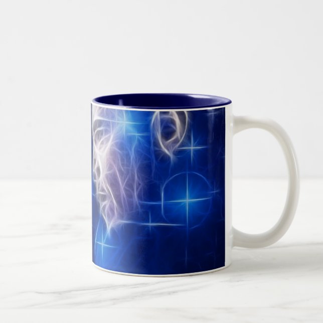 Überschreiten der Fackel II Zweifarbige Tasse (Rechts)