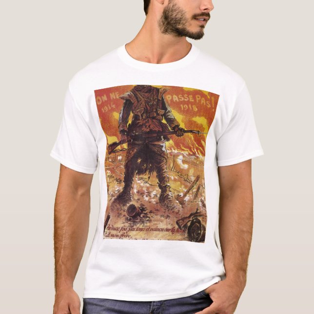 Überschreitet nicht! (1918) _Propaganda Plakat T-Shirt (Vorderseite)
