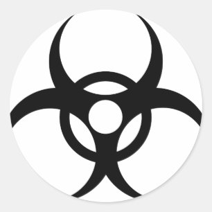 überschüssiges Symbol der Biogefährdung Runder Aufkleber
