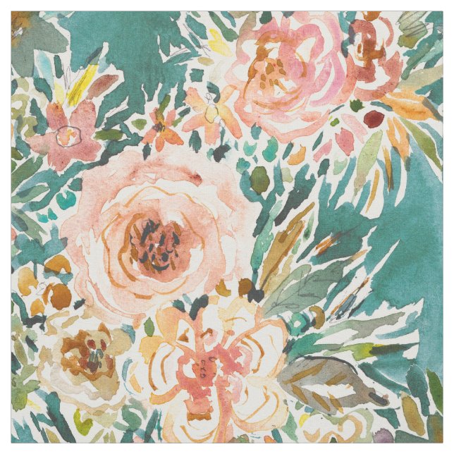ÜBERSCHWÄNGLICHKEIT Stoff mit Blumen (Muster)