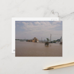 Überschwemmungen in Burlington, Iowa 2019 Postkarte
