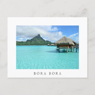 Überseebad Bora Bora weiße Postkarte