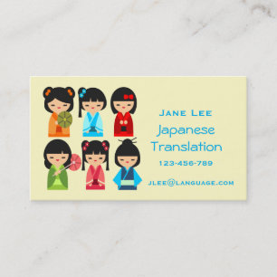 Übersetzer für Japanisch Visitenkarte