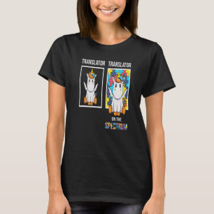 Übersetzer mit Autismus Puzzle Unicorn Neuro T-Shirt