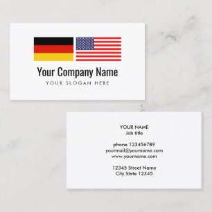 Übersetzungsdienst deutscher US-Englischübersetz Visitenkarte
