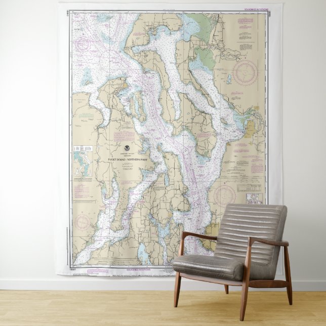 Übersicht 18441 über den Sound-Northern Part Wandteppich (Beispiel)