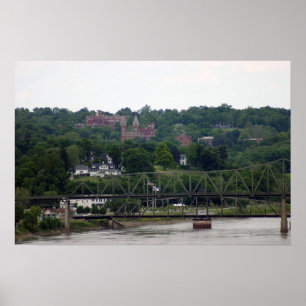 Übersicht über Atchison, Kansas Poster