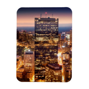 Übersicht über Boston nachts Magnet