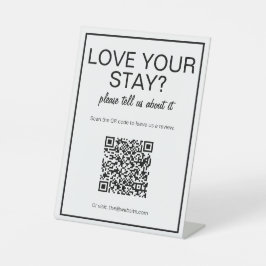 Übersicht über das moderne grundlegende White QR C Sockelschild