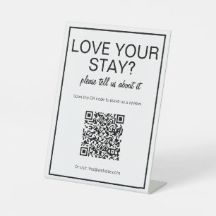 Übersicht über das moderne grundlegende White QR C Sockelschild