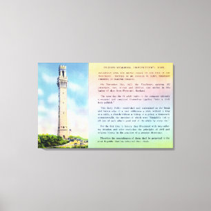 Übersicht über das Pilgrim-Gedenkmal und kurze Inf Leinwanddruck