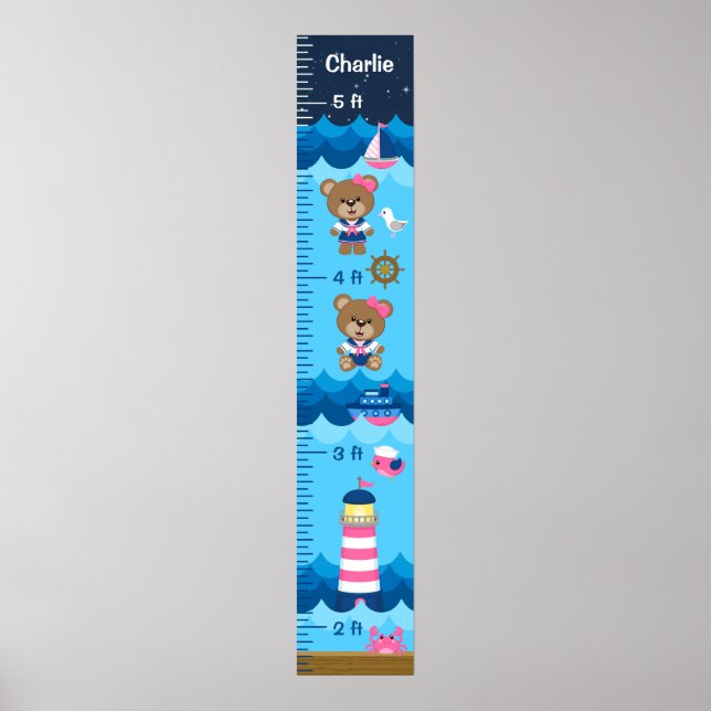 Übersicht über das Wachstum des nautischen Bärenbä Poster (Vorne)