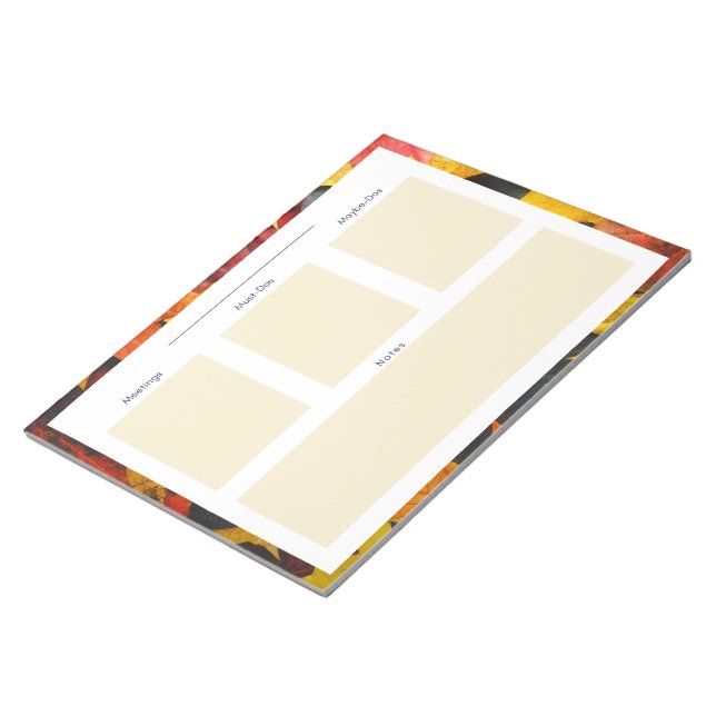 Übersicht über den Herbst Notizblock (angewinkelt)