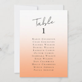 Übersicht über die elegante Peach Wedding Seating 