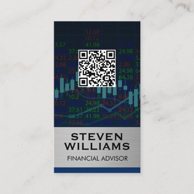 Übersicht über die Finanzbestände | QR-Labelprüfun Visitenkarte (Vorderseite)