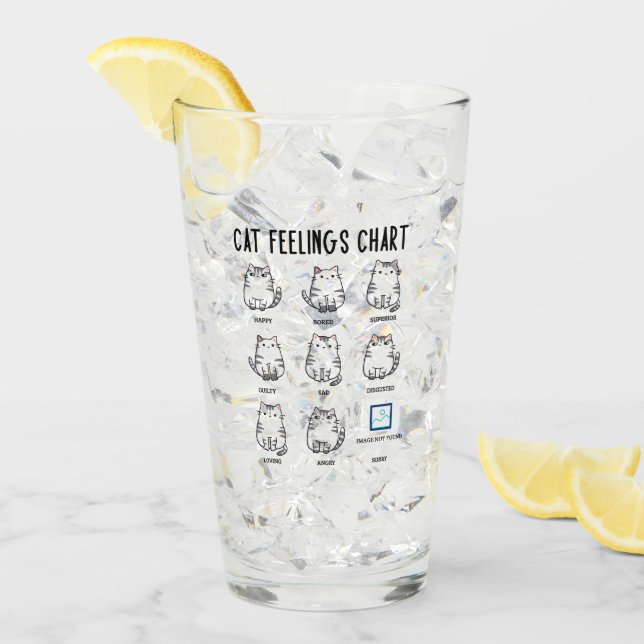 Übersicht über die Gefühle der Katze Glas (Vorderseite Ice)