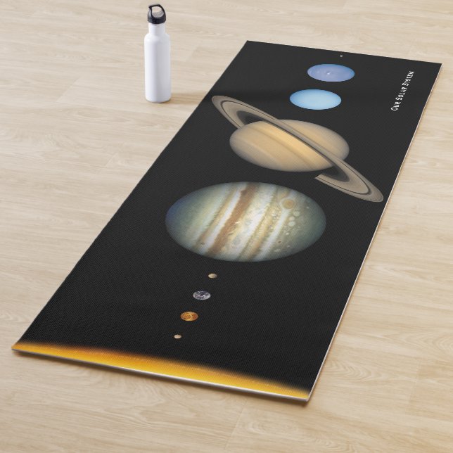 Übersicht über die Größe des Solarsystems der NASA Yogamatte (Beispiel)