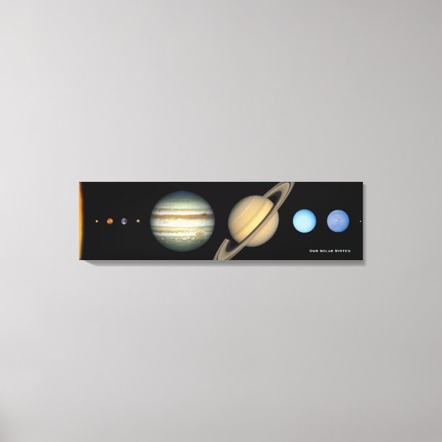 Übersicht über die Größe des Sonnensystems der NAS Leinwanddruck (Vorderseite)