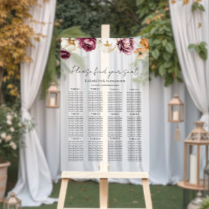 Übersicht über die Hochzeit im Herbst der Acrylgra Acrylschild