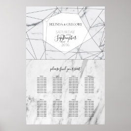 Übersicht über die Hochzeiten in geometrischem Mar Poster
