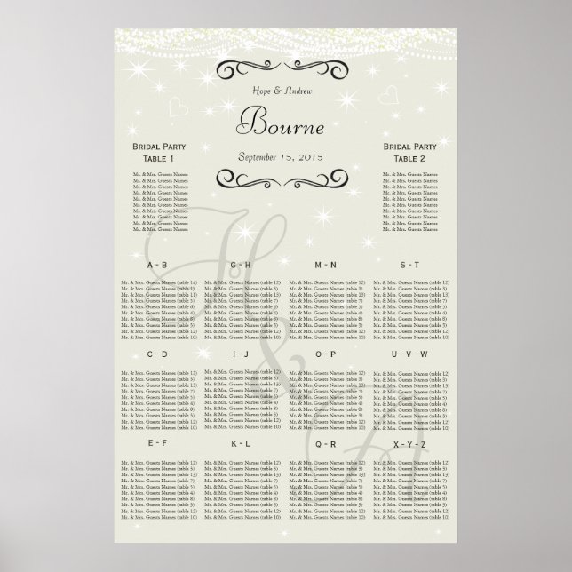 Übersicht über die Hochzeitssondersitzungen Poster (Vorne)