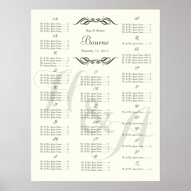 Übersicht über die Hochzeitssondersitzungen Poster (Vorne)