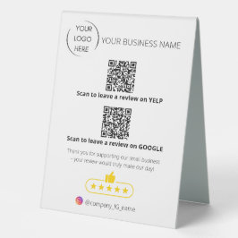 Übersicht über die QR-Code-Geschäftsprüfung GOOGLE Tischaufsteller