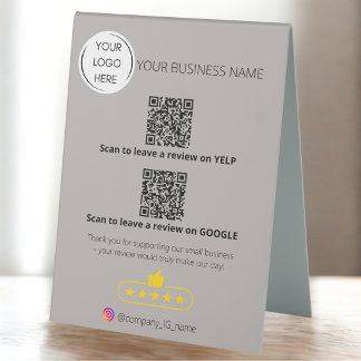 Übersicht über die QR-Code-Geschäftsprüfung GOOGLE Tischaufsteller