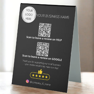 Übersicht über die QR-Code-Geschäftsprüfung GOOGLE Tischaufsteller