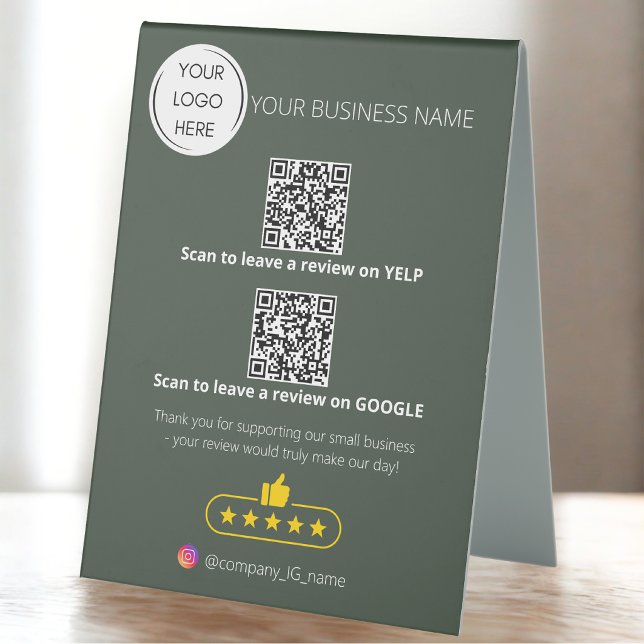 Übersicht über die QR-Code-Geschäftsprüfung GOOGLE Tischaufsteller (Von Creator hochgeladen)