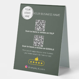 Übersicht über die QR-Code-Geschäftsprüfung GOOGLE Tischaufsteller