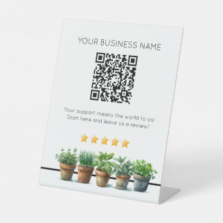 Übersicht über die QR-Pflanze Sockelschild