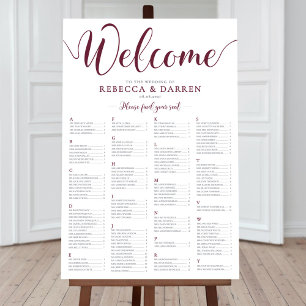 Übersicht über die Sitzplätze im Burgund Poster