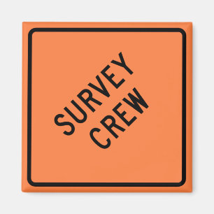 Übersichts-Crew-Landstraßen-Zeichen Magnet