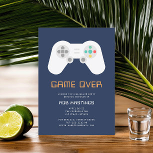 Überspielen Gaming Theme Bachelor Party Einladung