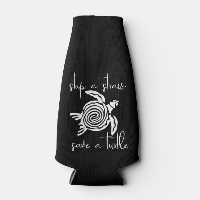 Überspringen eines Strohs Rette eine Schildkröte Flaschenkühler (Vorderseite)