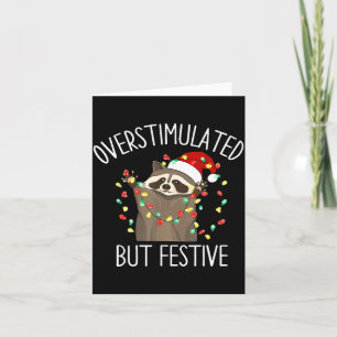 Überstimuliert aber festlich lustiger Weihnachtsma Karte