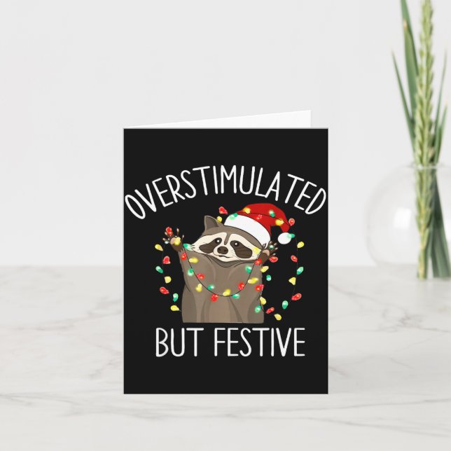 Überstimuliert aber festlich lustiger Weihnachtsma Karte (Vorderseite)